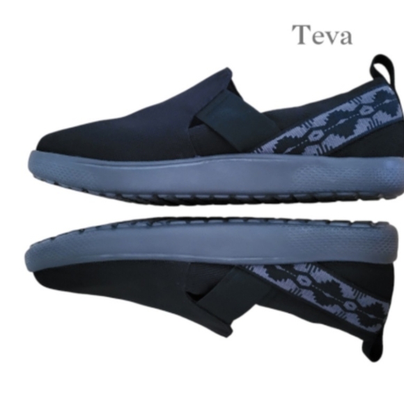Teva Shoes - New Teva Voya Sneaker Athletic Leisure Flat Loafer Slipper Shoe Black Women 8